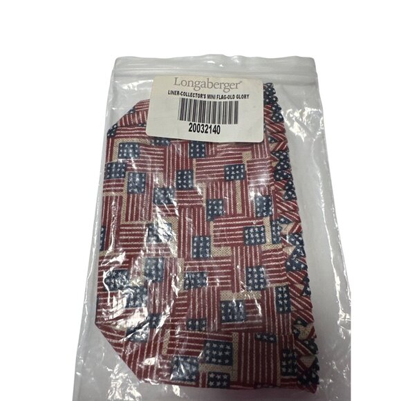 Longaberger Collectors Club Mini Flag Liner Old Glory Basket Accessory - Picture 2 of 5